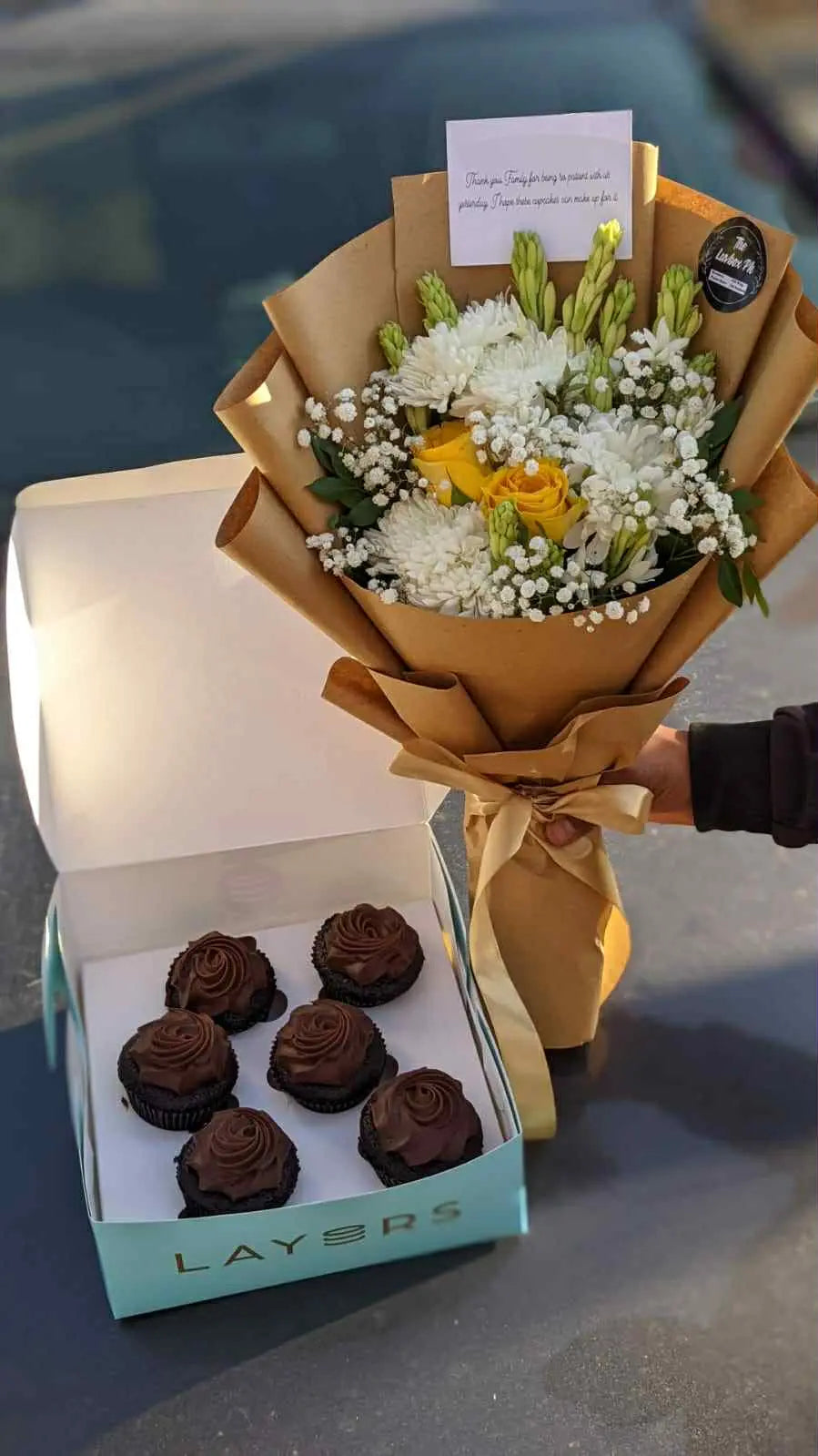 Healing Blooms and Cupcake Get Well Soon Gift Box from florist in Islamabad