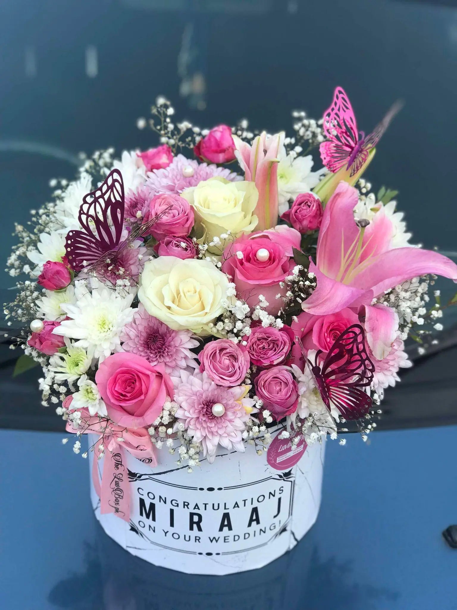 Butterfly Bloom Box – Custom Printed Flower Box