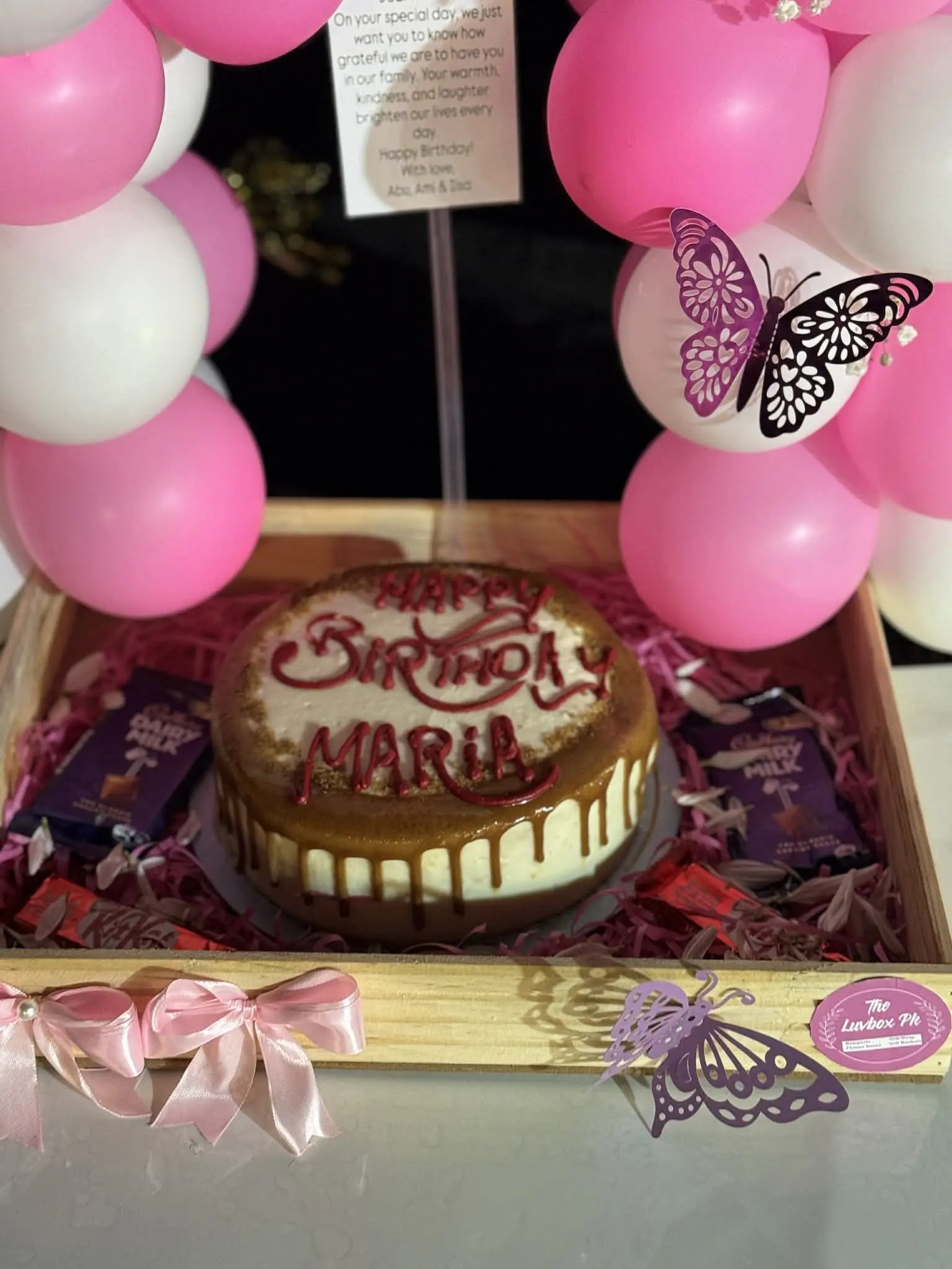 Arch of Joy 🎈 Balloon Arch Cake Basket – Birthday Edition