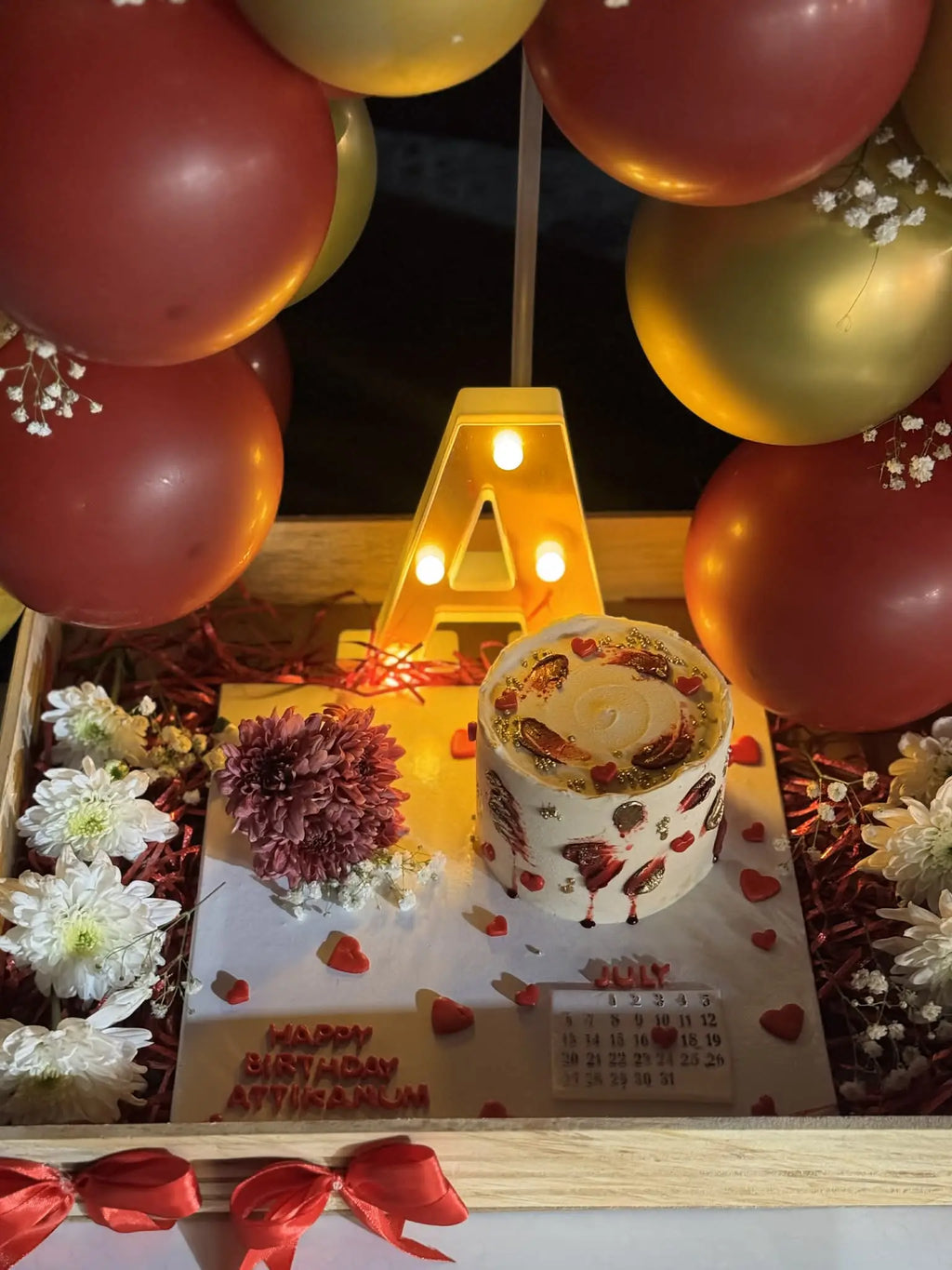 Glow & Celebrate ✨ LED Balloon Arch Wooden Tray Experience
