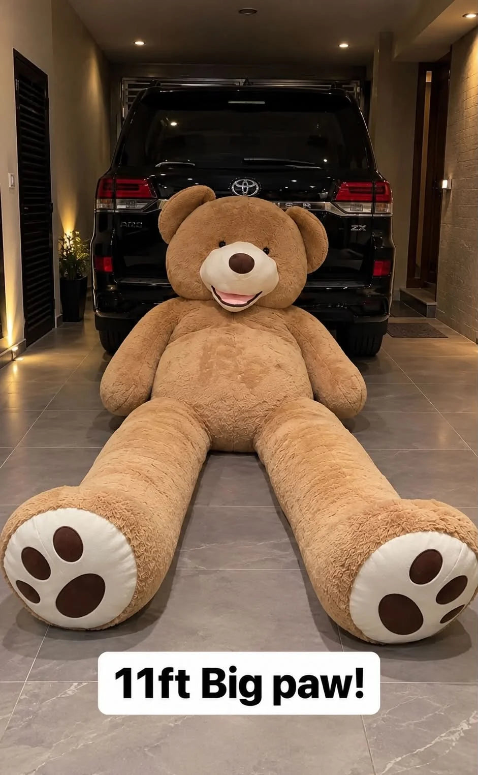 Big Paw Royale ultra giant 6–11 feet beige teddy bear with oversized paws in Pakistan