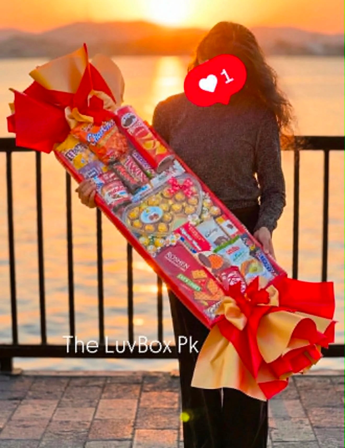 Giant luxury candy bouquet filled with assorted chocolates and candies, an ultra special oversized gift for her in Islamabad Pakistan.