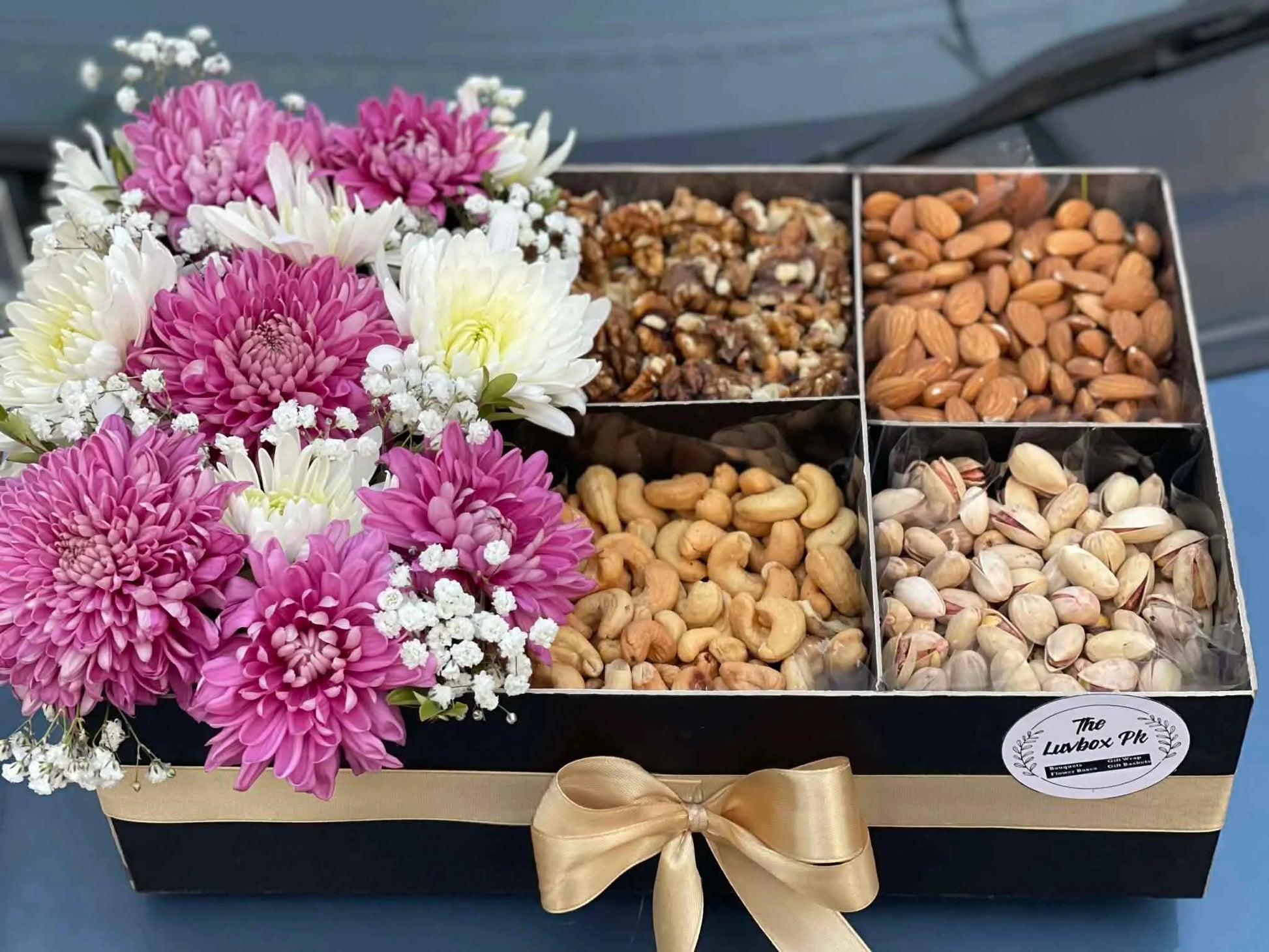 Bloom & Harvest – Mother’s Day & Eid Luxury Dry Fruit Flower Box