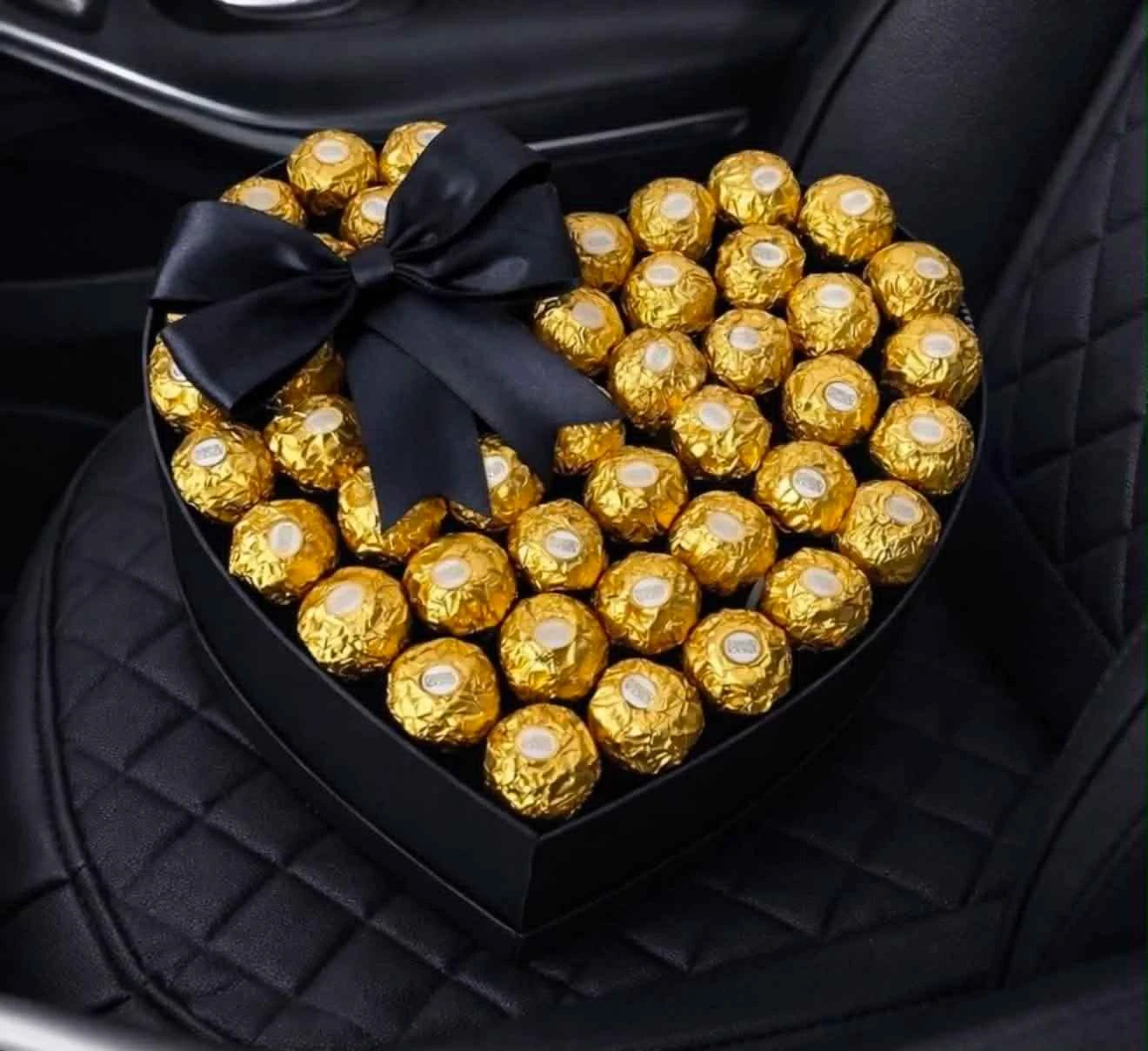 Golden Heart Ferrero Box – Luxury Heart-Shaped Chocolate Gift