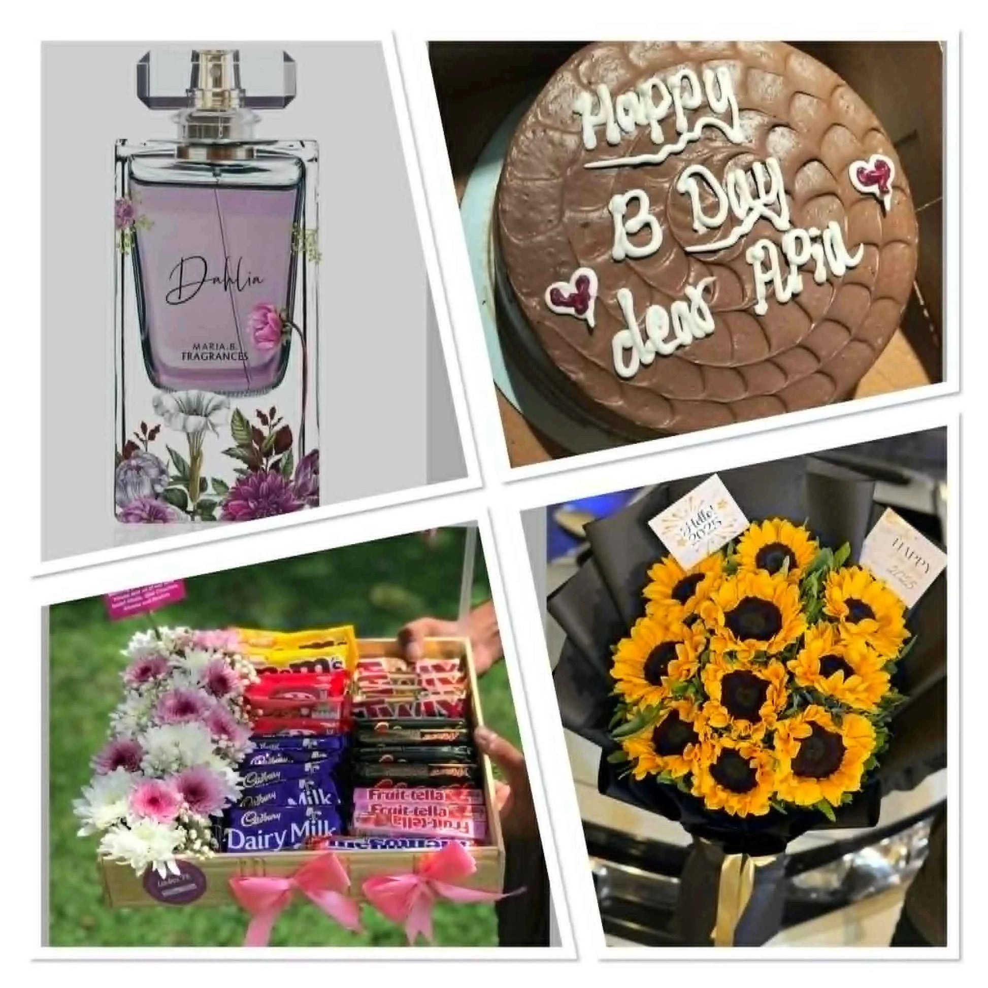 Sunlit Royale – Mother’s Day Luxe Deal with Sunflowers, Maria B Perfume, Cake & Chocolate Basket