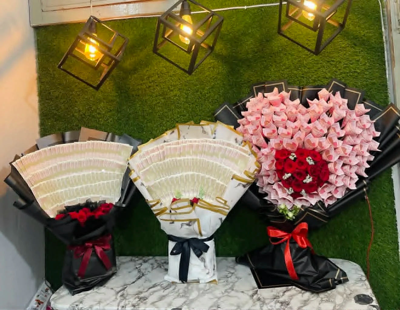 Eid Blessings Trio – Cash Bouquet Combo for Siblings (Luxury Eid & Wedding Special)