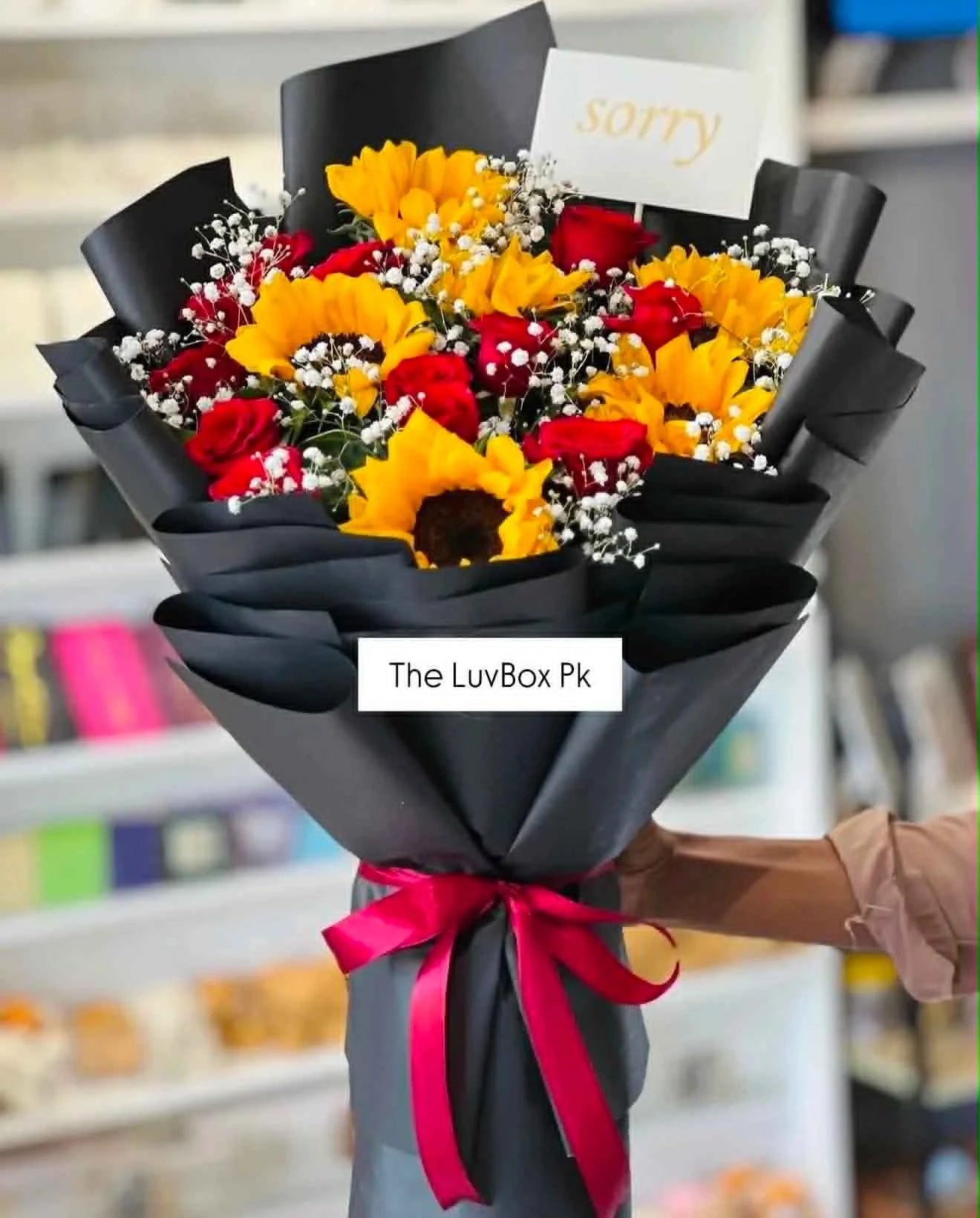 Sorry Sunshine – Sunflower & Red Rose Apology Bouquet