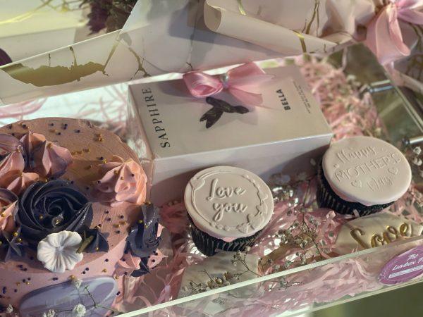 The LuvBox PK – Mother’s Day Acrylic Tray with Perfume, Cake & Cupcakes | Gift Shop in Islamabad - Image 2