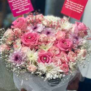 Pink themed floral box for her – perfect birthday and anniversary gift | Gift shop in Islamabad