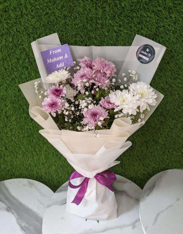 Petite Mini Flower Bouquet in Stylish Wrapping – The LuvBox Pk