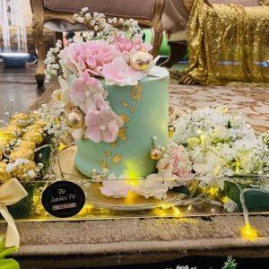Bloom and Cake Majestic floral cake with Ferrero in acrylic tray by The LuvBox Pk