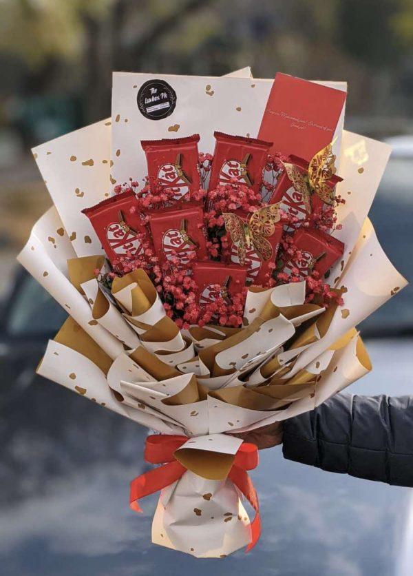 Cute KitKat chocolate bouquet – perfect gift for any occasion, The LuvBox Pk Islamabad.
