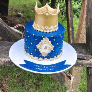 Blue King Cake for Men - Vanilla Whisper Customized Cake in Islamabad