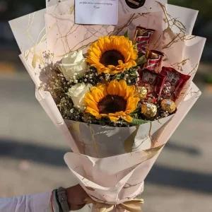 Small Mother’s Day Bouquet with Chocolates | Gift Shop in Islamabad | The Luv Box PK
