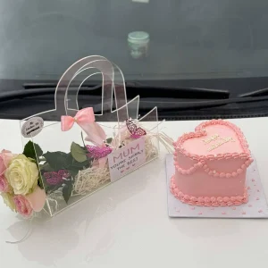 Acrylic handbag with roses and cake for Mother’s Day – The LuvBox Pk