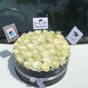 50 Imported Roses Graduation Box – Luxury Gift Box available for delivery in Islamabad