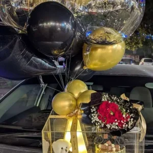 Radiant Glow Mother's Day Acrylic Box with Cake and Chocolates | Flower Shop in Islamabad | The Luv Box PK