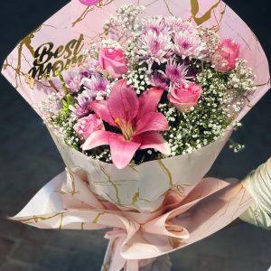 Best Mom Pink Rose Bouquet – Mother’s Day Flowers in Islamabad – The LuvBox Pk