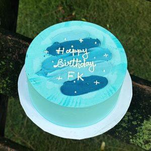 Mocha Mirage blue themed customized birthday cake for boys – cake delivery in Islamabad Pakistan