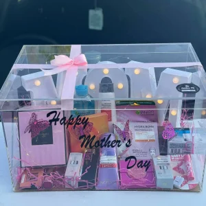 Mother’s Day Luxury Acrylic Box with Perfume and Skincare | Gift Shop in Islamabad | The Luv Box PK