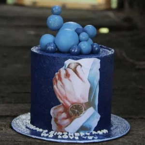 Royal Azure luxury blue birthday cake for him – The LuvBox Pk Islamabad