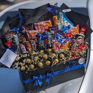 The LuvBox PK XXL gift box with noodles, snacks, and chocolates – luxury snack gift from Islamabad gift shop