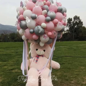 The LuvBox PK giant 4ft teddy in luxury balloon basket – exclusive gift for Islamabad and Lahore