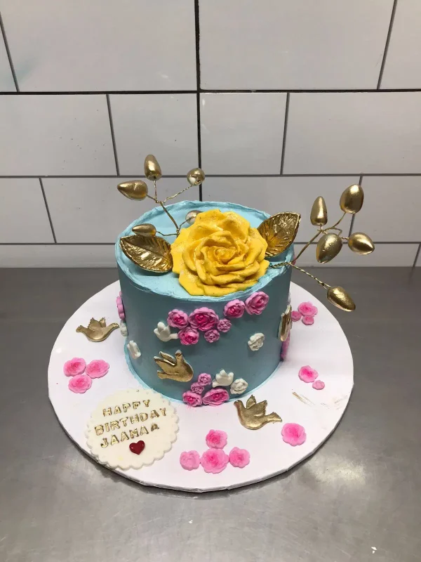 Blush pink custom 3 lbs cake for girls – luxury birthday cake from The LuvBox PK Islamabad