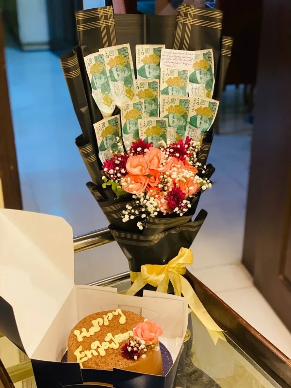 Mini Eid combo with cake and money bouquet – The LuvBox PK gift shop Islamabad