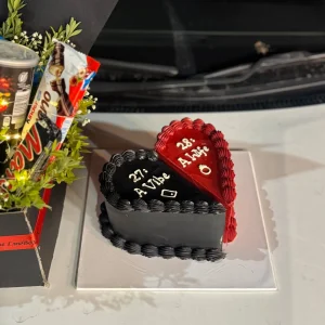 HeartSplit 3 lbs cake in two halves – premium cake by The LuvBox PK Islamabad