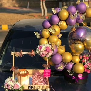 Luxury birthday gift combo with cake, balloon bouquet & tray – The LuvBox PK Islamabad