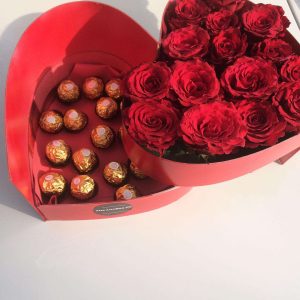 Love Delight Box – The LuvBox PK | Heart Box with Roses & Ferreros – Gift Shop in Islamabad