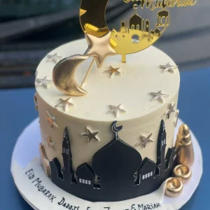 Eid Mubarak custom cake 2–3 lbs with themed design – The LuvBox PK Islamabad
