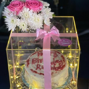 Acrylic Elegance – Floral & Cake Fusion by The LuvBox PK