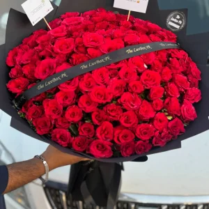 Century Bloom – 100 Premium Rose Bouquet | Gift Shop in Islamabad – The LuvBox Pk