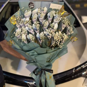 Eid money bouquet with 20,000 rupees cash by The LuvBox PK – luxury cash bouquet Islamabad