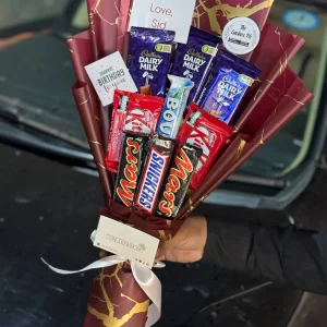 Chocolate bouquet with assorted imported chocolates – gift from The LuvBox PK Islamabad