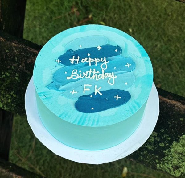 Mocha Mirage Customized Cake – Blue Theme Birthday Cake for Boys in Islamabad