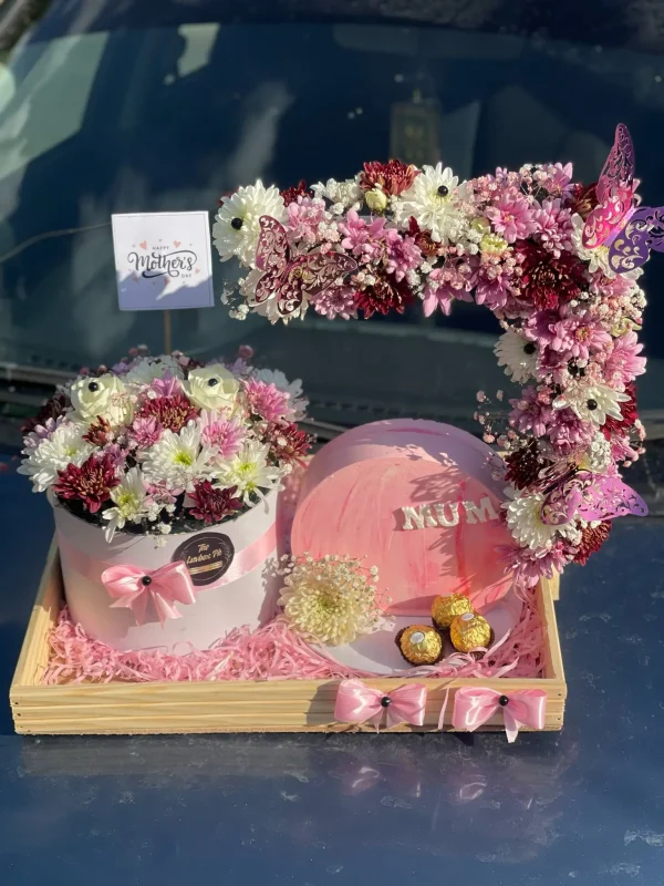 Eternal Bloom Mother's Day Wooden Basket | Gift Shop in Islamabad – The Luv Box PK